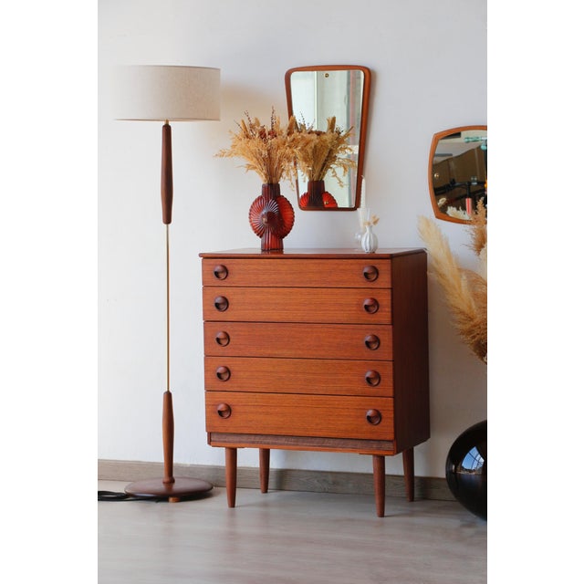 Vintage Scandinavian Teak Chest of Drawers from Avalon, 1960 For Sale - Image 15 of 15