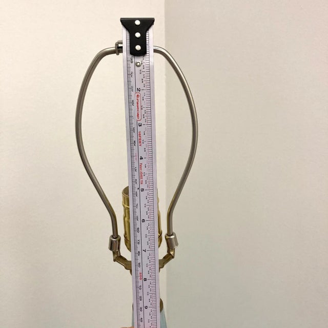 Metal Vintage Italian Murano Glass Table Lamps - a Pair For Sale - Image 7 of 8