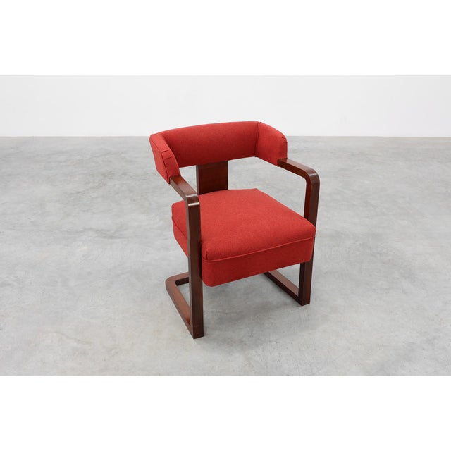 Art Deco Red Chair, Belgium, 1920 For Sale - Image 10 of 13