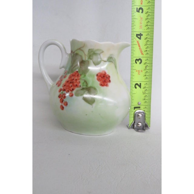 Vohenstrauss Johann Seltmann W Germany Floral Green Creamer Small Pitcher 4987b For Sale - Image 10 of 14