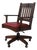 Stickley Mission Oak Leather Office Chair For Sale