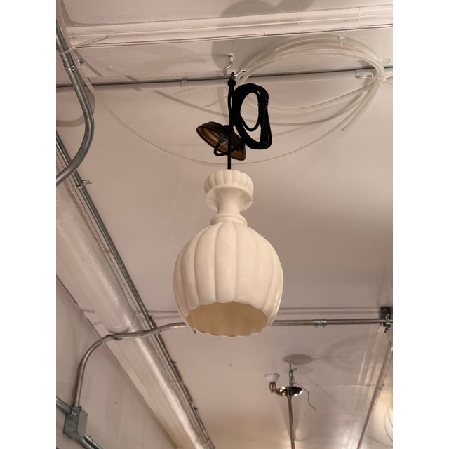 Traditional Pottery Barn Noah Fluted Light Pendant For Sale - Image 3 of 13