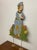 Blue Vintage Folk Art Painted Wood Garden Figure Sculpture on Stand, Hand Carved Decorative Cutout For Sale - Image 8 of 12