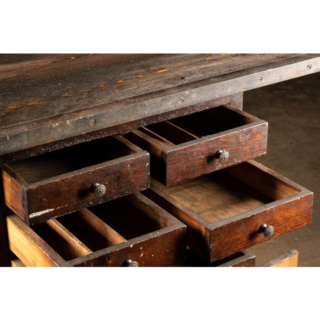 1930s Vintage Industrial Workbench Cabinet With Dividers For Sale In Chicago - Image 6 of 8