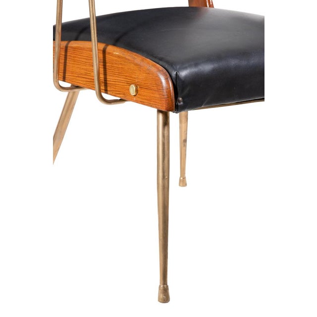 1960s Italian Fabric and Wood Armchairs by Carlo Ratti, 1960s, Set of 2 For Sale - Image 5 of 10