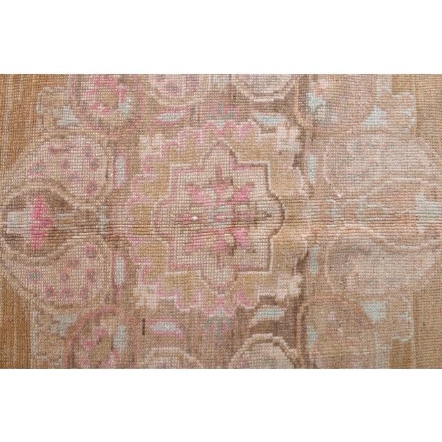 Vintage Turkish Hand-Knotted Wool Cotton Brown Area Rug For Sale - Image 9 of 11