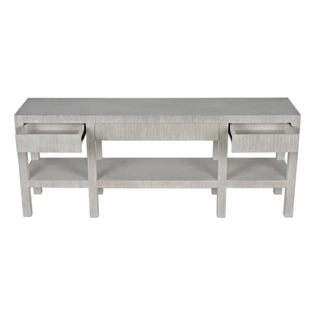 Conrad Console, White Wash For Sale