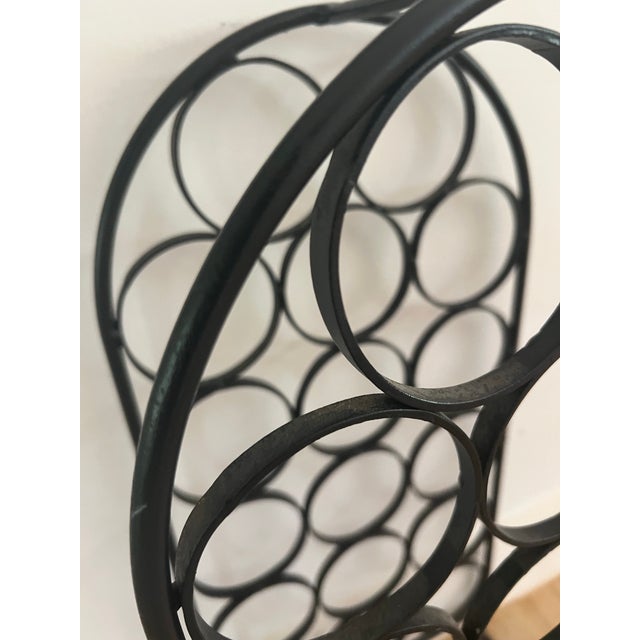 Arthur Umanoff 1960s Arthur Umanoff for Shaver Howard 17-Bottle Wrought Iron Wine Rack For Sale - Image 4 of 5