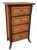 Vintage Late 20th Century Faux Bamboo & Rattan Chest of Drawers For Sale