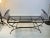 Mid Century Black Wire Bench For Sale - Image 9 of 10