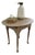 Vintage Queen Anne Style Refinished Oval Tiger Oak Side Table With Cabriole Legs and Scalloped Skirt For Sale