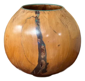 Turned Inlaid Wood Vessel, II
