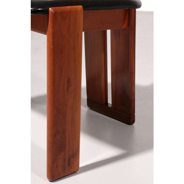 Wood Sapporo Dining Chairs in Walnut by Mario Marenco for Mobilgirgi, 1970s, Set of 4 For Sale - Image 7 of 14