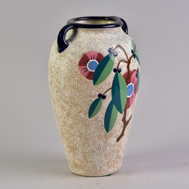 Ceramic Signed Amphora Jugendstil Czechoslovakia Vase For Sale - Image 7 of 10