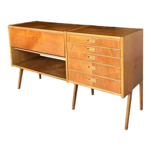 1970s Vintage Mid Century Modern Teak Wood Credenza or Buffet Made in Sweden
