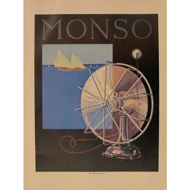 Art Deco 1923 Austrian Art Deco Poster, Monso #2 - Willrab For Sale - Image 3 of 3