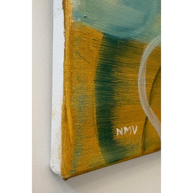 Wood “Orbiter Tryptic” Oil on Linen by Nancy M. Vignola For Sale - Image 7 of 8