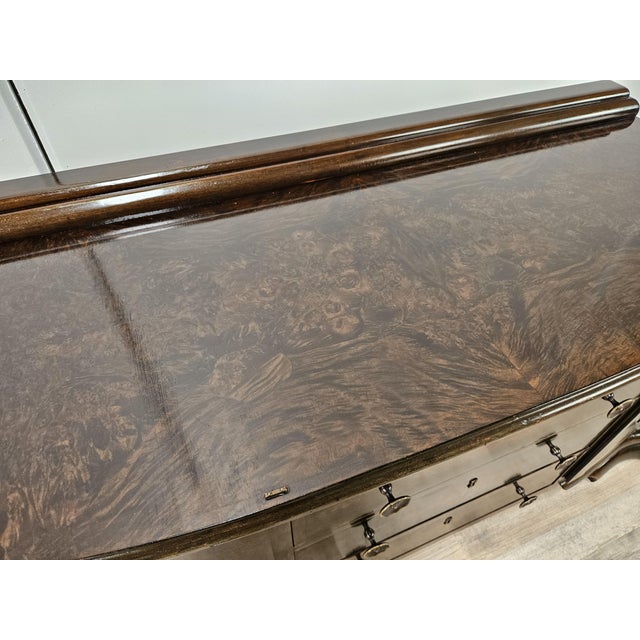 Art Deco Dressing Table in Walnut with Doors and Three Drawers, 1940 For Sale - Image 6 of 18