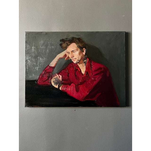 2020s Elina Arbidane, Male Portrait, 2021, Oil on Canvas For Sale - Image 5 of 10