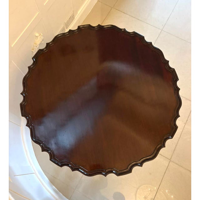 Antique George III Mahogany Piecrust Tilt Top Dining Centre Table, 1780 For Sale - Image 10 of 13