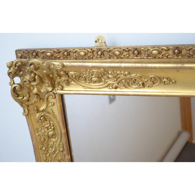 19th Century Leaner or Wall Mirror, 1840s For Sale - Image 9 of 16