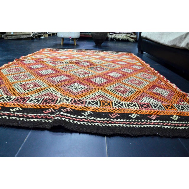 1960s 1960s Tribal Turkish Kilim Rug For Sale - Image 5 of 11