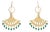 Bohemian Style Jade Sunburst Dangle Earrings, A Pair For Sale