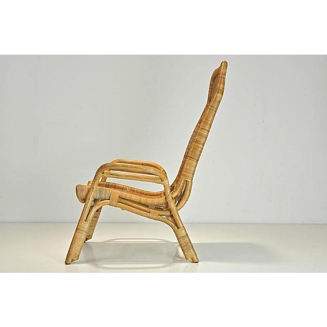 Wickerwork Easy Chair, Italy, 1970 For Sale - Image 6 of 18