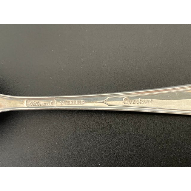 National Silver Co Overture 1936 Sterling Silver Five O'Clock Teaspoon For Sale - Image 4 of 8