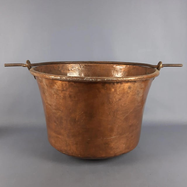 1950s Large Vintage Industrial Copper Pot, 1950 For Sale - Image 5 of 11