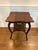 Victorian Mid 20th Century Oak Carved Scrollwork Occasional Table With Scalloped Top For Sale - Image 3 of 6