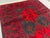 1970s Vintage Afghan Baluchi Hand-Knotted Wool Rug | Red & Charcoal Tribal Geometric Medallion Rug For Sale - Image 5 of 12