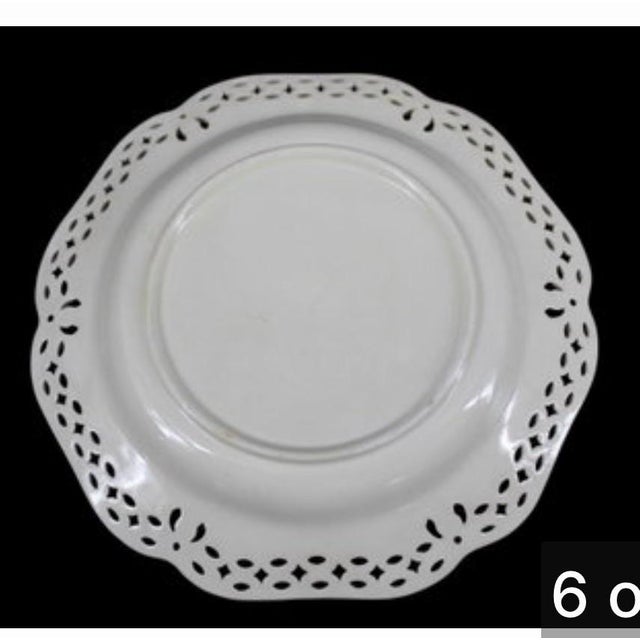 Traditional Set of 10, Wedgewood Cream Reticulated Plates For Sale - Image 3 of 6