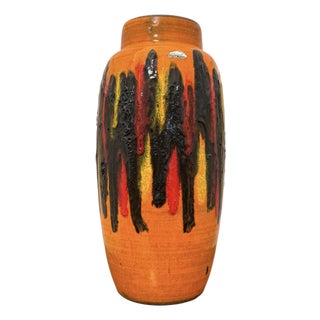 Large West German Brutalist Vase from Scheurich Keramik, 1970s For Sale