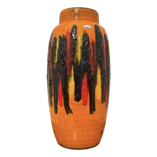 Large West German Brutalist Vase from Scheurich Keramik, 1970s For Sale