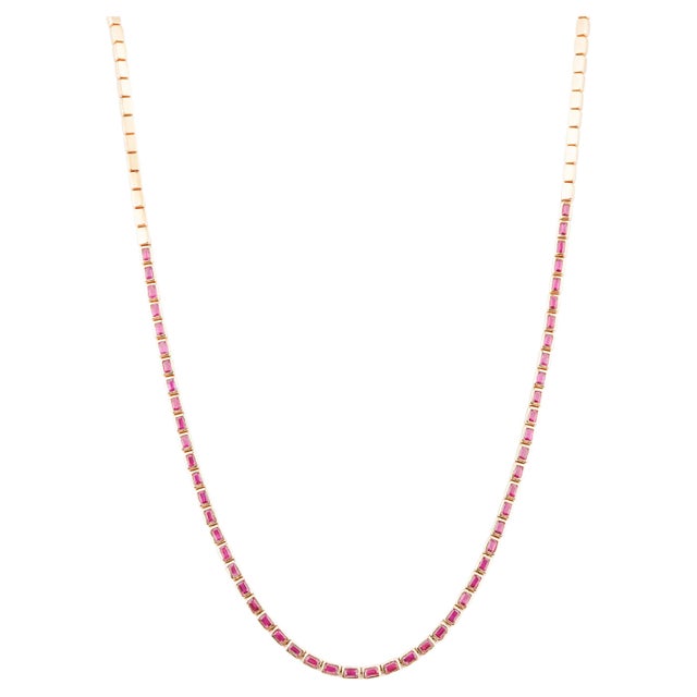 Natural ruby 4.08cts necklace in 18k gold For Sale - Image 15 of 18