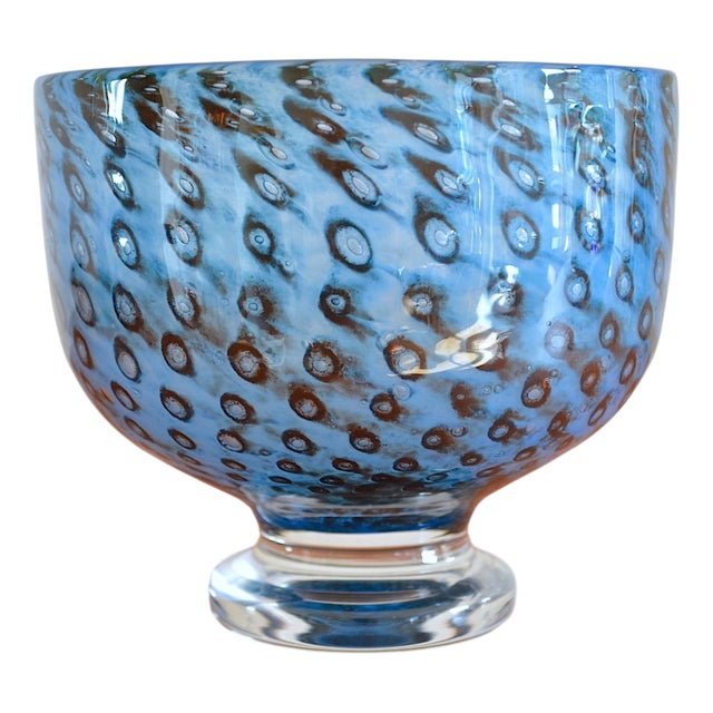 Large Glass Art Bowl by Bertil Vallien for Kosta Boda For Sale