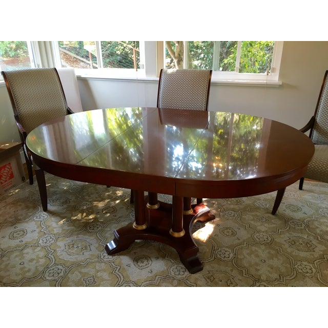 Ethan Allen Medallion Dining Set | Chairish