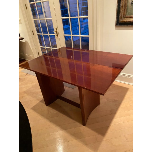Auburn Mid 20th Century Mid Century Art Deco Mahogany Console and Convertible Dining Table For Sale - Image 8 of 8