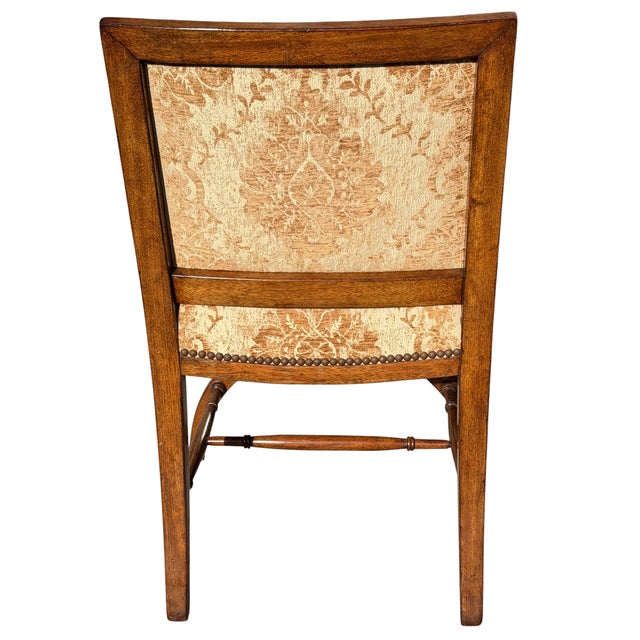 Traditional Antique Regency Style Giltwood Walnut X Chair For Sale - Image 3 of 3