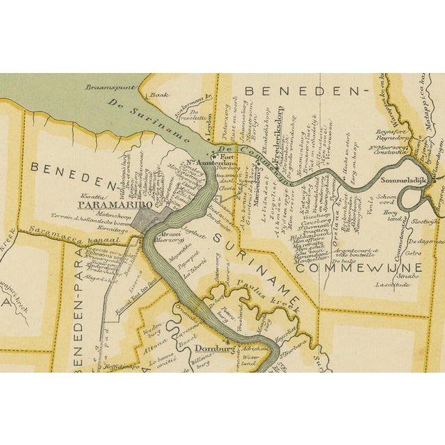 Antique Dutch Colonial Map with Districts, 1905 For Sale - Image 4 of 11