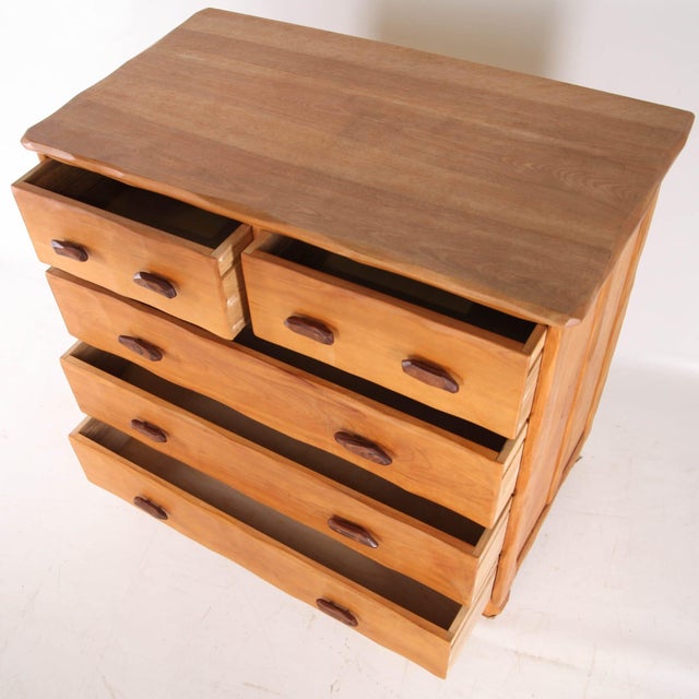 Light Yellow Chest of Drawers in Elm, 1980s For Sale - Image 8 of 16