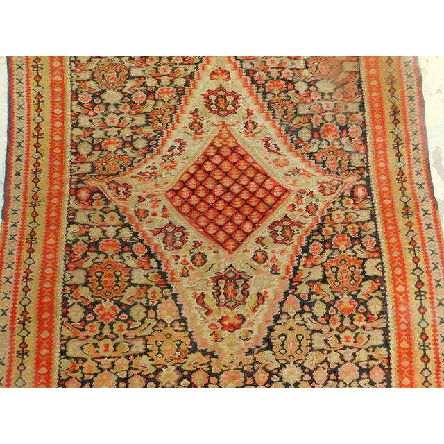 1920s Antique Persian Senneh Kilim. 4'x 6'7" For Sale - Image 5 of 10