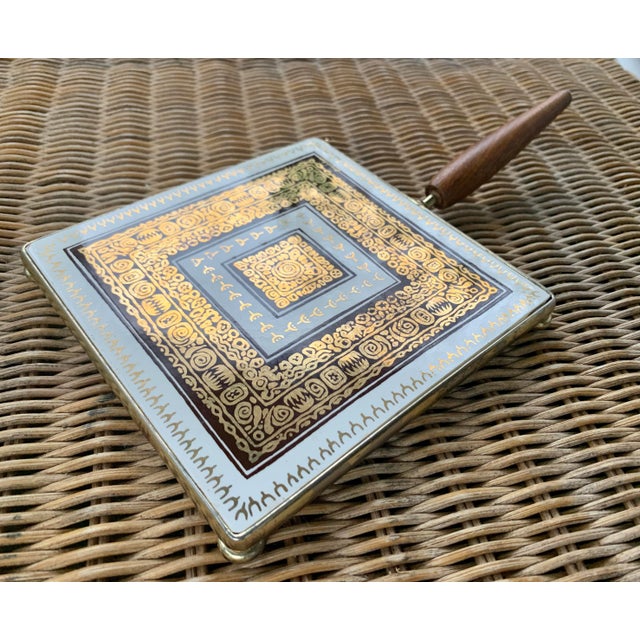 Mid-Century Modern Mid Century Modern German Ernest Sohn Gilt Trivet For Sale - Image 3 of 9
