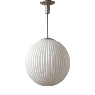 Vintage Opal Glass Pendant Lamp by Louis Kalff for Philips, 1960s For Sale