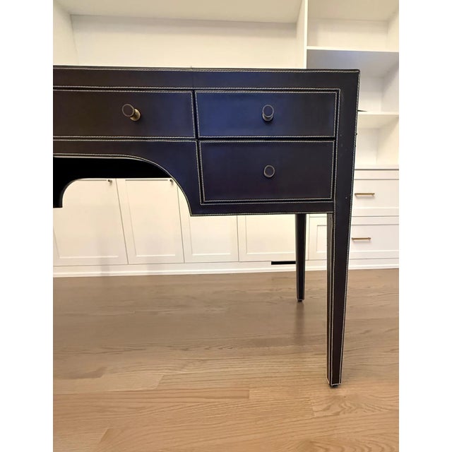 Brown Modern Clarendon Bernhardt Leather Desk For Sale - Image 8 of 12