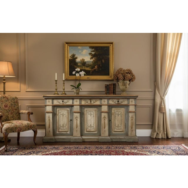 Wood Vintage Italian Painted Sideboard / Server For Sale - Image 7 of 7