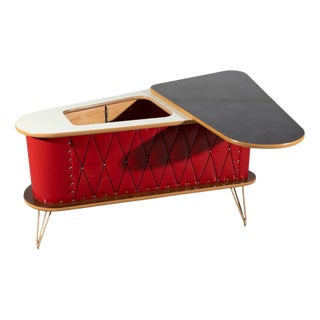 Mid-Century Bar Cabinet in Red from Rhode, 1950s For Sale