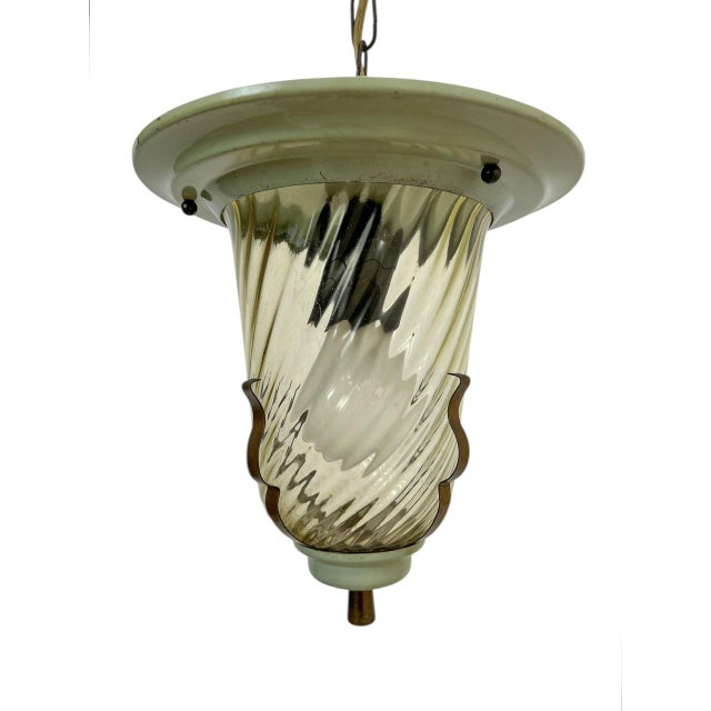 Turned Glass Lantern Pendant, 1950s For Sale - Image 6 of 10