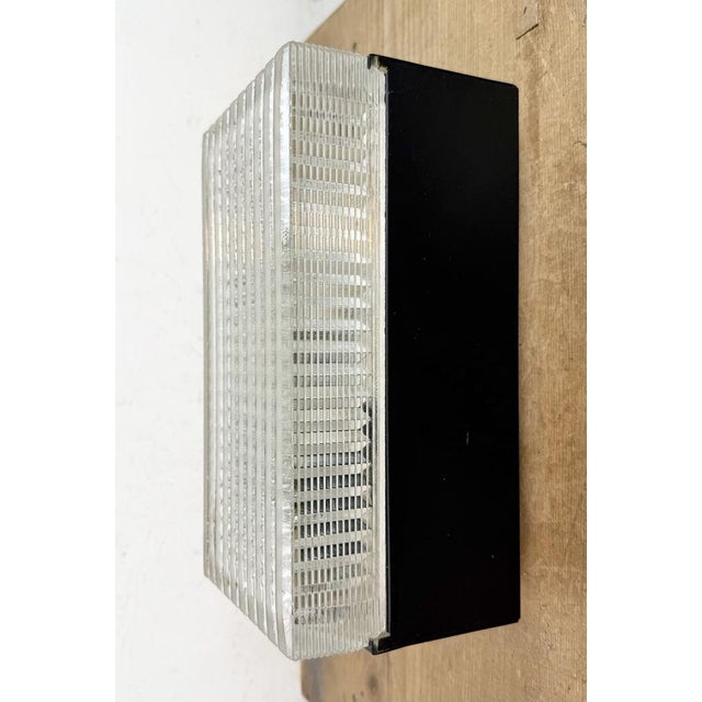 Industrial Vintage Glass Wall Light from Napako, 1970s For Sale - Image 3 of 18
